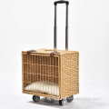 حقيبة CASLARAL CASERALLES PET PET Rattan Wicker Bubble Dog Cat Bag Petcase Petcas